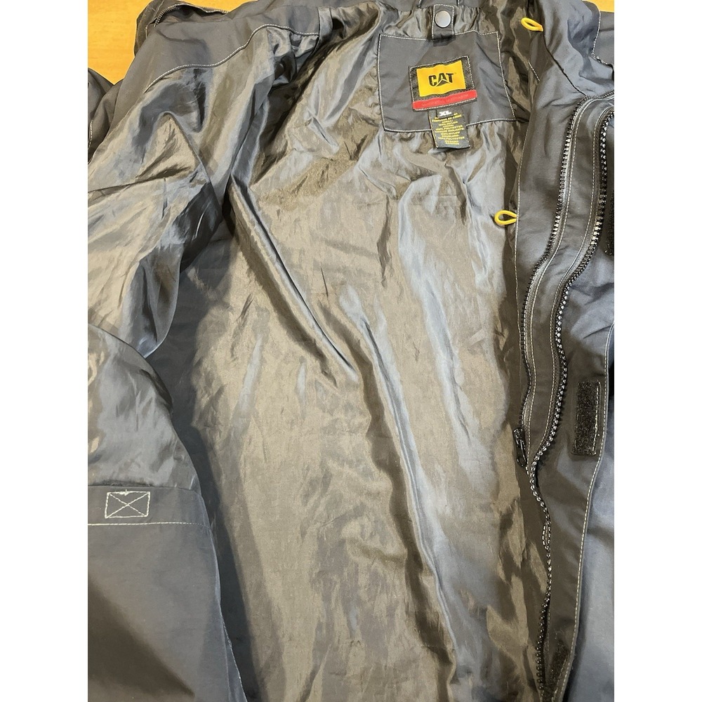 Caterpillar CAT Insulated Work Parka Mens XL Black No Hood - Picture 7 of 16